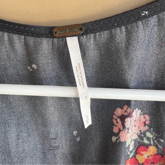 Free People Polyester Shift Floral Dress - Size S Boho Casual Festival - Picture 3 of 6